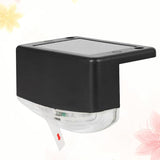 4Pcs Solar Step Lights LED Landscape Lamp Warm Light Black Outdoor Garden Stair Lighting for Patio Deck Fence | Lumora