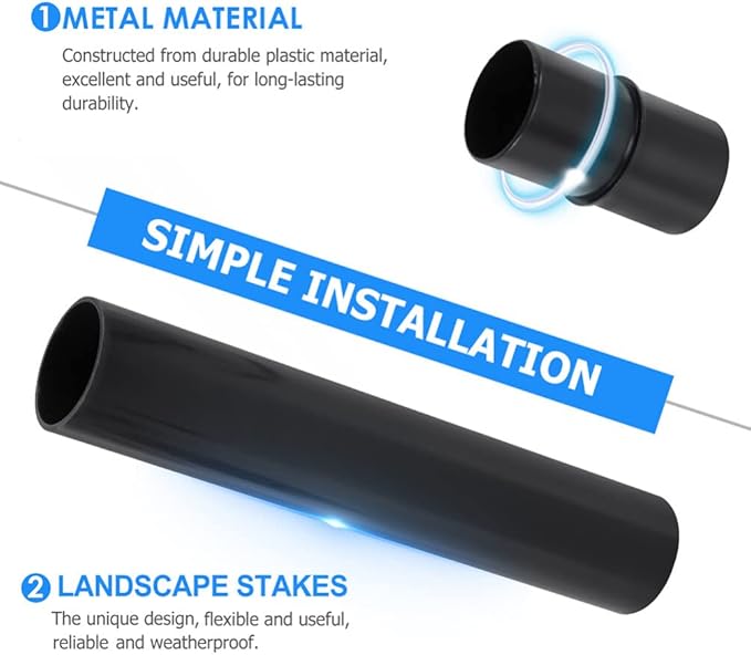 Yardwe Outdoor Solar Light Replacement Pole Buckle Connector Plastic Ground Stake for Landscape Path Lighting | Lumora