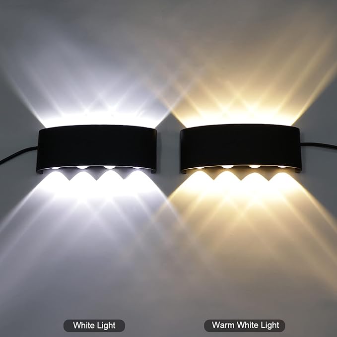 Kawell 8W Waterproof Modern Wall Light LED Wall Lamp Aluminum LED Wall Sconce Up Down Indoor Outdoor for Bathroom | Lumora