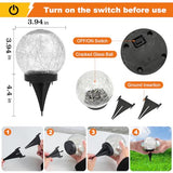 MLKNK Solar Globe Lights Outdoor Waterproof-Solar Balls-Solar Garden Lights Orbs (Pack of 3)
