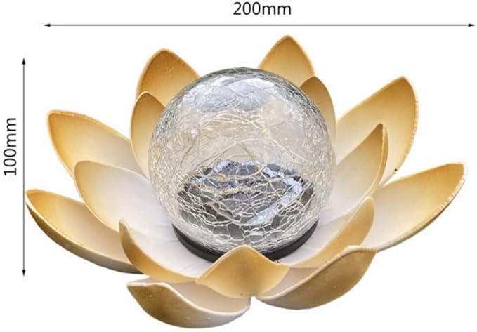anso Outdoor Solar Light Lotus Flower Lamp Garden Decoration Waterproof Solar Path Light (Blue)