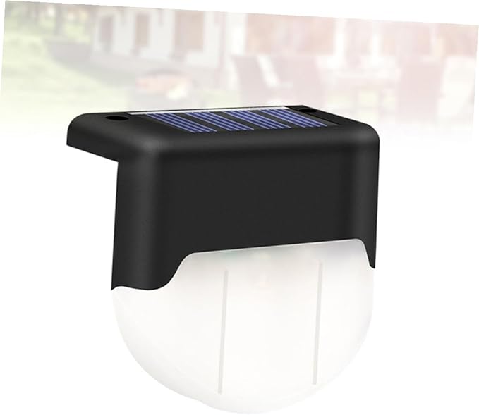 Vaguelly Solar Power LED Stair Light Warm Outdoor Step Lamp for Fence Handrail Easy Install Solar Outdoor Lighting Tool for Garden Patio Pathway