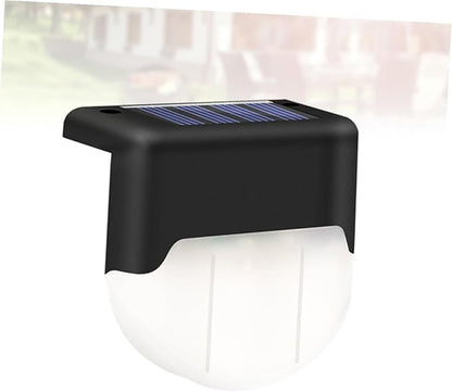Vaguelly Solar Power LED Stair Light Warm Outdoor Step Lamp for Fence Handrail Easy Install Solar Outdoor Lighting Tool for Garden Patio Pathway