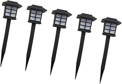5 Pcs Solar Garden Pathway Lights LED Outdoor Landscape Lighting for Lawn Patio Driveway Warm Solar Powered Easy Installation Up to Hours Operation