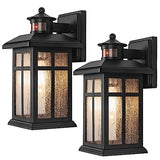 Motion Sensor Outdoor Wall Lights 2 Packs Dusk to Dawn Outdoor Lighting