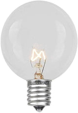 G40 Patio String Lights with 25 Clear Globe Bulbs - Hanging Garden String Lights - Vintage Backyard Patio Lights | Lumora