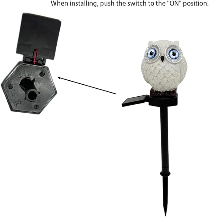 Solar Garden Lights Outdoor Waterproof，Cute owl-Shaped Decorative Lamp for Balcony, Terrace, Lawn, Garden, Courtyard.
