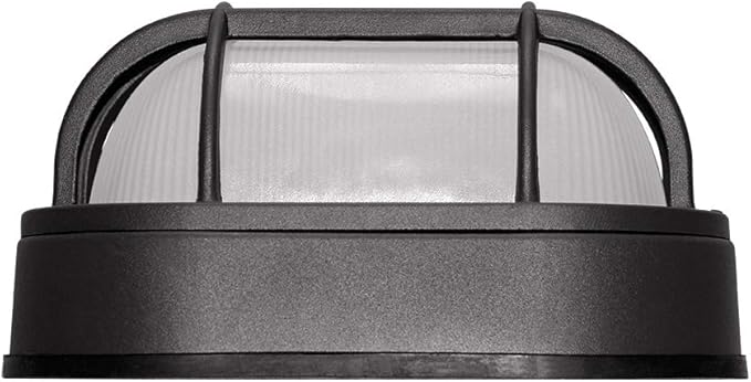 Euri Lighting EOL-WL13BK-2050e Aluminum Housing, Bulkhead Outdoor Integrated LED Wall Light, Wet Rated, 6.2 Watts, 434 Lumens, 5000K Cool White, Energy Star, 2 Year, 50K Hour Warranty