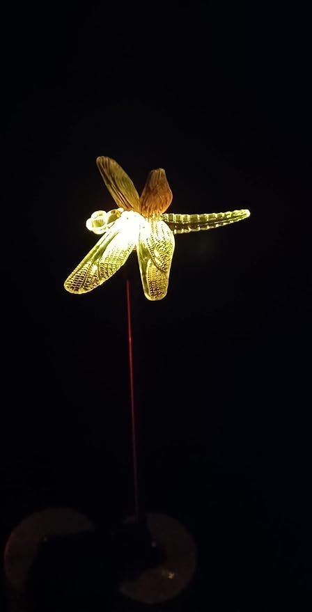 Starry Illuminate 3 PCS Solar Color Changing Style Garden Stake Light Pathway Stake Light (Dragonfly)