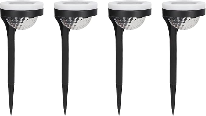 Outdoor Solar Pathway Lights for Yard, Warm Light, Easy Installation, Durable PP Material, Waterproof - Continuous 6-8 Hour Lighting, Rustproof, Ideal for Garden and Lawn