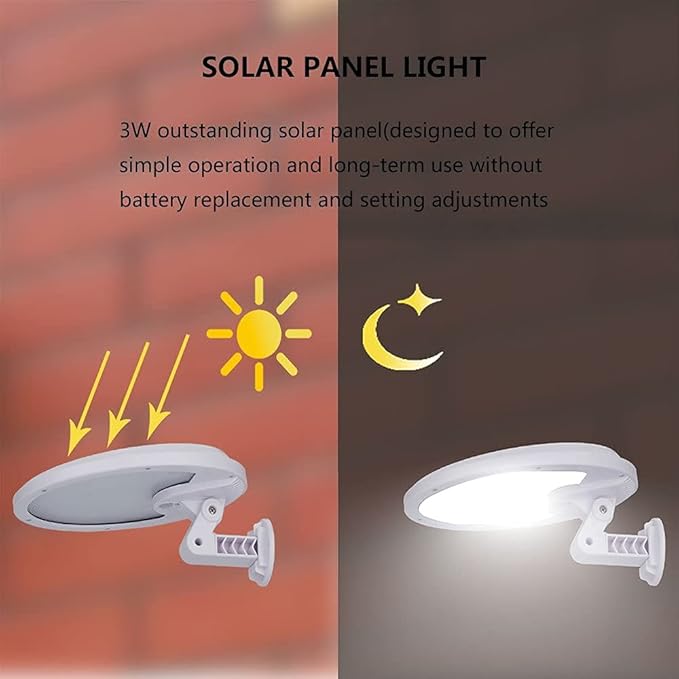 eLEDing 56-LED Solar Powered Motion Activated Light – White-Warm Outdoor Security Light with Dusk-to-Dawn Dimming | Lumora