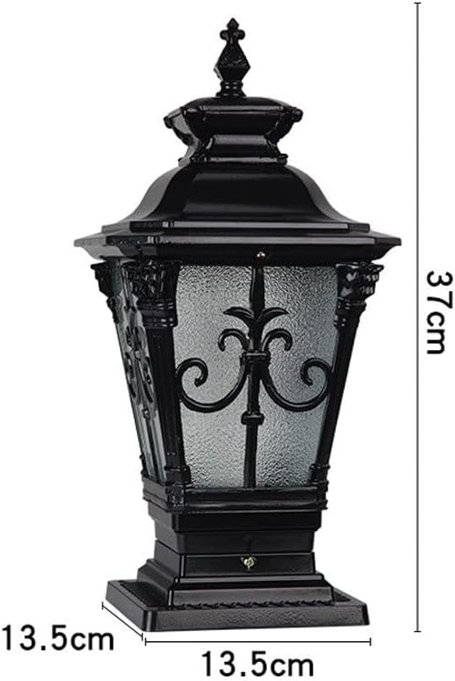 Outdoor Aluminum E27 Garden Community Square Wall Pillar Lamp Waterproof Villa Gate Light Door Column Lamp Lantern | Lumora