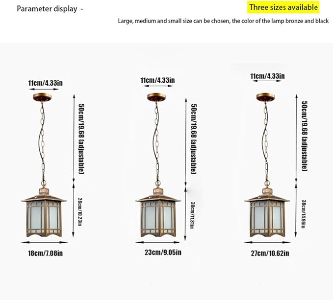 European Outdoor Light,Ip54 Waterproof Chinese Retro Garden Chandelier,Adjustable Door Balcony Corridor Aisle | Lumora
