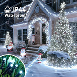 JMEXSUSS 200 LED White Christmas Lights Outdoor, 66ft String Lights Plug in