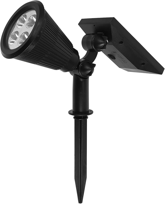 Beaupretty Solar Waterproof Outdoor Solar Spotlights Landscape Lighting with 4 Warm LED Bulbs 3 Modes Adjustable Pathway Lights for Garden Lawn Patio