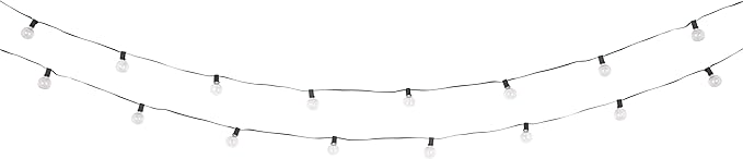 Litex Industries: 18.5-ft Solar Black Outdoor String Light with 15 White LED Globe Bulbs