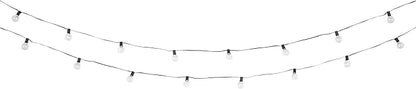 Litex Industries: 18.5-ft Solar Black Outdoor String Light with 15 White LED Globe Bulbs