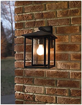 Generation Lighting 88025-57 Hunnington One - Light Outdoor Wall Lantern Outside Fixture, Weathered Pewter | Lumora