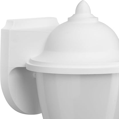 Progress Lighting Polycarbonate Outdoor 1-Light Acrylic Shade Traditional Outdoor Wall Lantern Light White