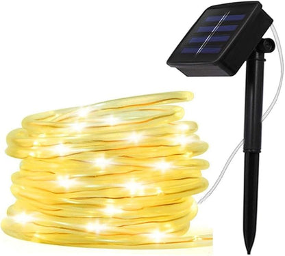 Solar String Lights, 40FT 100 LED Solar Fairy lightss Outdoor Waterproof Copper Wire 8 Modes Fairy Rope String Light for Indoor Home Garden Patio Tree Parties(Warm White)