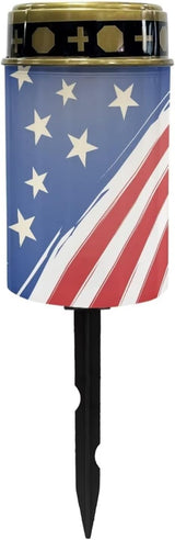 Classic American Flag Solar Lights Outdoor Garden, Waterproof Solar Powered Stake Lights, Christmas Birthday Gifts | Lumora