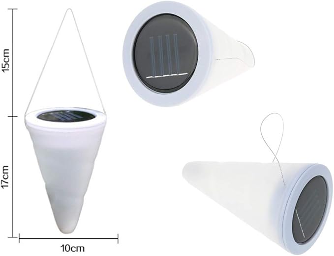 Solar Path Light Hanging Solar Powered Garden Light Cornet Cone Shaped Solar LED Light Decoration for Garden Outdoor Balcony Tree Yard Patio Landscape,3 Pack(RGB/Color Changing)