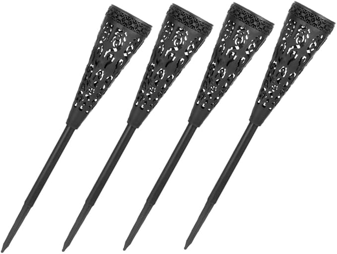 BESPORTBLE 4pcs Solar Pathway Lights Warm White Outdoor Solar Garden Lawn Decorative Waterproof Landscape Lighting for Patio Yard