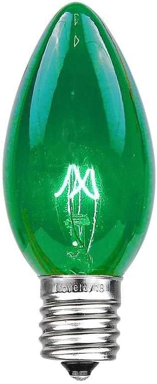 C9 Green Outdoor Christmas Lights - Roofline & Patio String Lights - 25 Foot