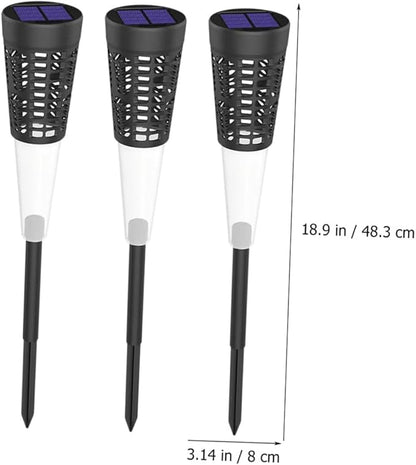 DOITOOL 6pcs Solar Garden Stake Lights, Outdoor Warm Colorful LED Pathway Lamps with Hollow Cone Design, Solar-Powered Yard and Lawn Decorative Ground Lighting for Patio and Garden Use