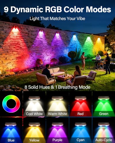 Solar Fence Lights Outdoor, 16 Pack Fence Lights Solar Powered