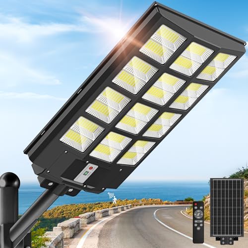 OKPRO Solar Street Light, IP66 Waterproof Solar Lights Outdoor