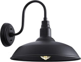 16 Inch Dome Barn Light for Porch, Large Gooseneck Outdoor Light Fixture for Farmhouse, Barn Style Exterior Patio | Lumora