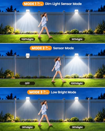 Clip-On Solar Lights Outdoor, Motion Sensor, 4 Pack, White
