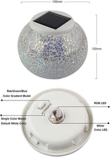 Aukora Color Changing Solar Powered Glass Ball Garden Lights, Table Lamps Waterproof Night Light for Patio, Bar | Lumora