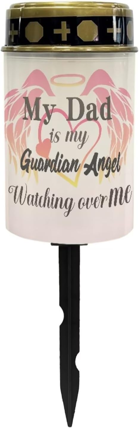 Solar Cross for Cemetery Grave Dad Waterproof Grave Decorations for Cemetery Auto On/Off LED Solar Light for Landscape Outdoor Cemetery Decor 2 Pack