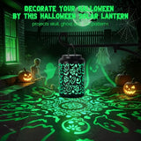 Halloween Decorations Outdoor Scary Skull Solar Lantern Green Light