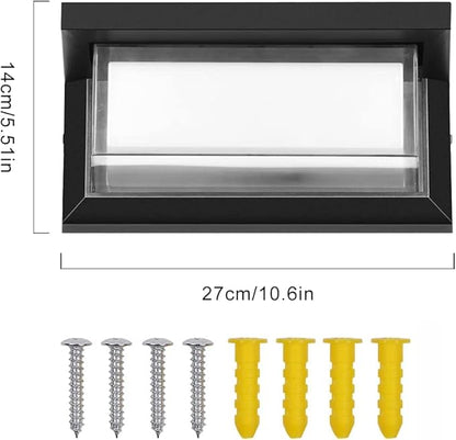 LOVEZOE 18W Outdoor Porch Light - IP65 Waterproof LED Wall Porch Light Fixture in 1800Lm 6000K Cool White Porch & Patio Lamps, Wall Mount for Garage Walkway Backyard Garden