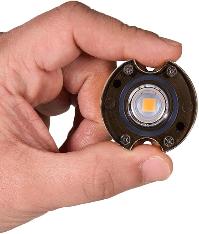 VOLT 12V 1W 2200K Candlelight IP67 Watertight 100 Lumen Solid Brass BuddyPro LED Puck Light (Shielded) for Deck | Lumora