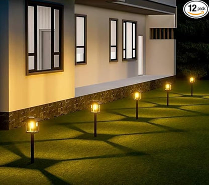 Albelt Solar Pathyway Lights Outdoor, 12 Pack Waterproof Solar Garden Lights with Auto On/Off, Landscape Lighting for Garden, Yard, Pathway, Patio, Driveway Decor