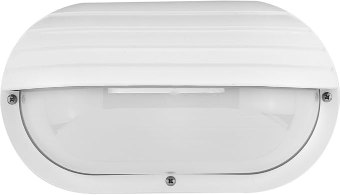 Progress Lighting 1-Light UV Stabilized Ribbed Frosted Polycarbonate Shade Modern Outdoor 10-1/2" Wall or Ceiling | Lumora