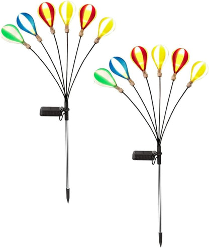 BESPORTBLE 2pcs Solar Garden Light Hot Air Balloon Decorative Lights Outdoor Patio Decorative Garden