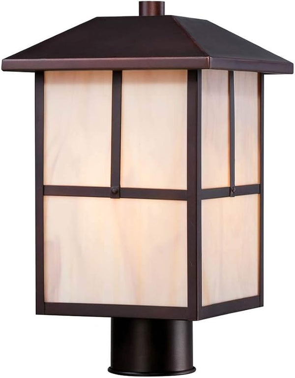 Nuvo Lighting 60/5675 Tanner Post One Light Lantern 100-watt A19 Outdoor Porch and Patio Lighting with Honey | Lumora