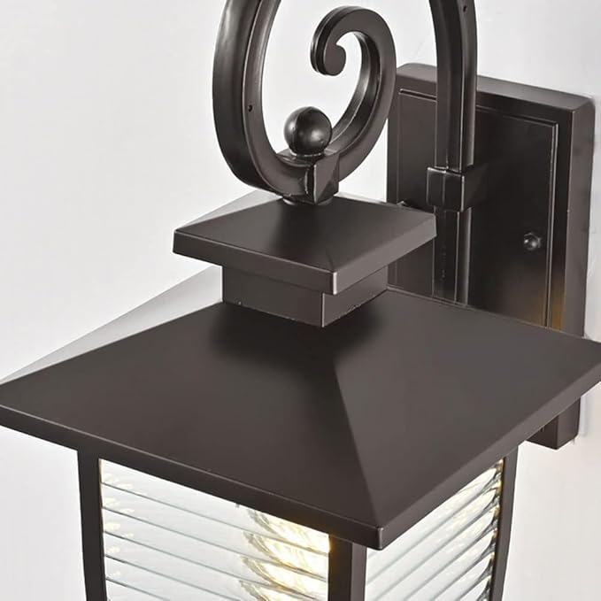 Modern Simple Square Wall Lantern,Outdoor Waterproof AlumiExpression artistique m Sconces Fixture,14.9" Light with | Lumora