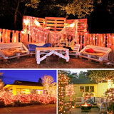 KNONEW 400FT 1200LED Green Wire Outdoor Fairy Lights Plug in Red Christmas