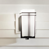 Kichler Tremillo 17.25" Outdoor Wall Lightin Black, 1-Light Exterior Wall Sconce Porch Light with Satin Etched | Lumora