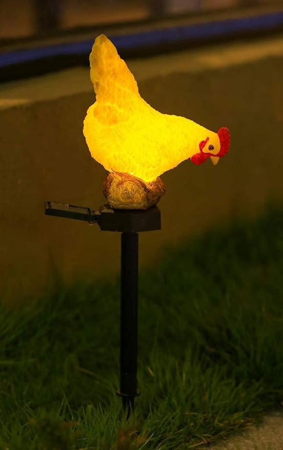 Outdoor Chicken Solar Lights: Garden Decor for Outside Patio Yard Cute Chicken Gifts for Housewarming Mother's Day Birthday