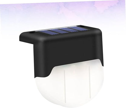 Uonlytech 1pc Solar Power Led Stair Lamp Outdoor Handrail Fence Light for Pathway Warm Lighting Easy Installation Weather Resistant Design