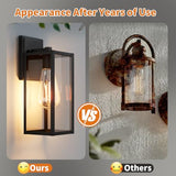15'' Black Outdoor Front Porch Lights for Outside, Large Exterior Lighting Fixtures Wall Mount for House, Wall Sconce Lamp, Waterproof Lantern Coach Lights for Garage, Entryway,Yard