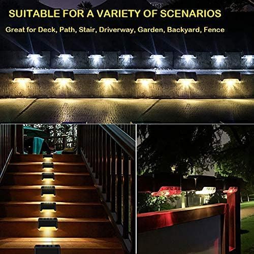 16 Pack Solar Deck Lights, The LED Lights for Outdoor, Waterproof Solar LED Lights for Deck, Step, Railing, Wall | Lumora