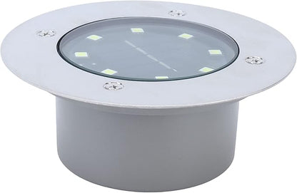 plplaaoo Solar In-Ground Lights for Garden Pathway, Outdoor Recessed LED Lamp, Waterproof Solar Underground Light, White Light, IP65 Rated, 8H Lighting,Energy Efficient Landscape Lamp for Yard,Patio